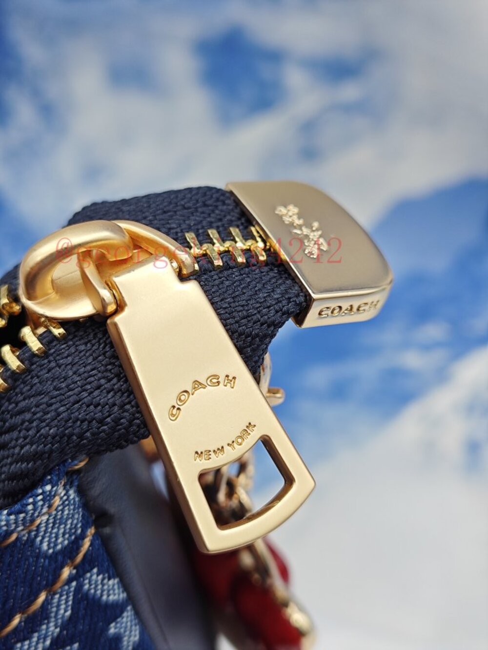 Coach Teri Shoulder Bag In Signature Denim - Picture 8 of 12